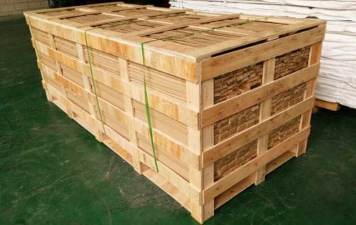Wooden crate used for profile shipment preparation