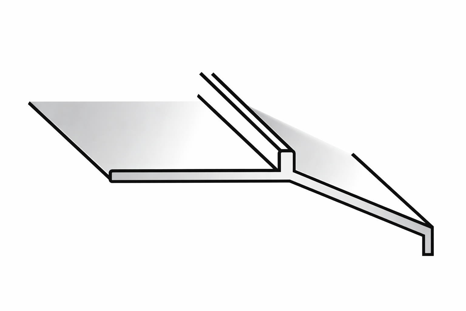 Aluminium balcony profiles — terrace edge and drip-edge trim by Aluprofilium