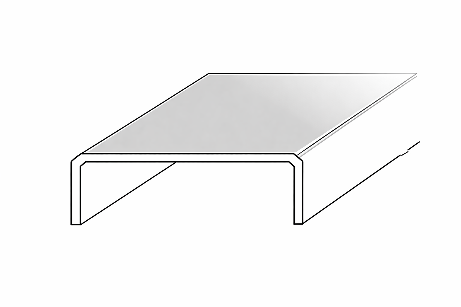 Listello profiles — decorative aluminium tile border trim by Aluprofilium